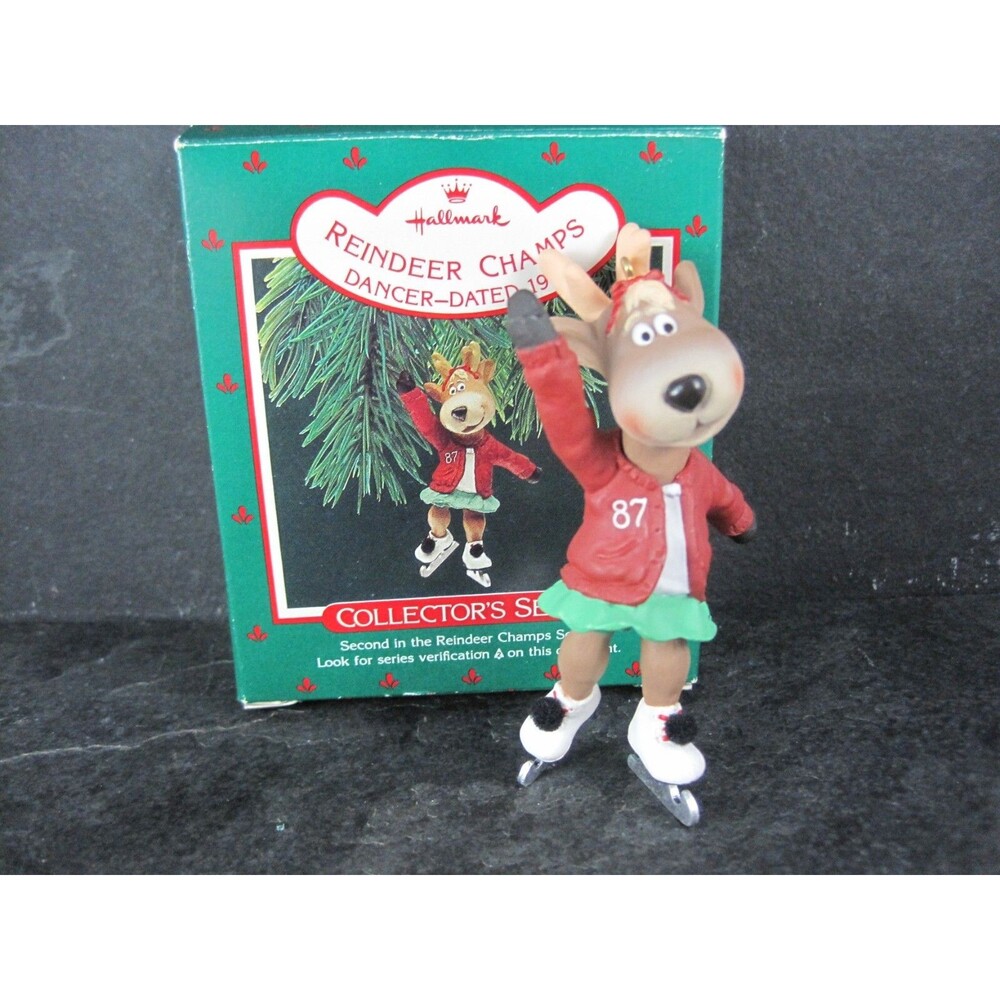 1987 Hallmark Keepsake Christmas Ornament 2nd in Champs Series Reindeer NIB